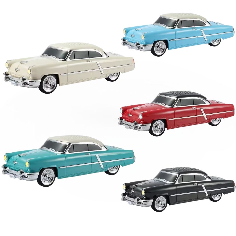 Retro Vintage Car Speaker Portable Wireless Bluetooth Sound System 10W FM Radio USB TF Card Handsfree
