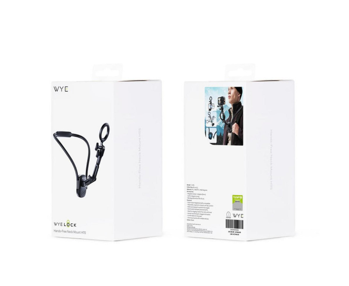 Hands-Free Neck Phone Mount Holder for First-Person POV Recording | Flexible Gooseneck Magnetic Phone Holder for Vlogging & Streaming (H115)