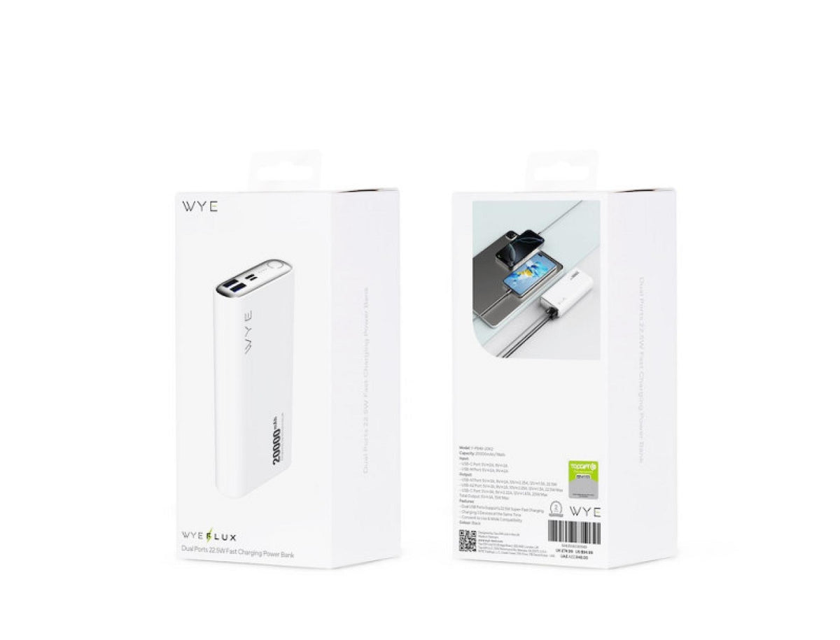 20000mah Dual Port 22.5W Fast Charging Power Bank
