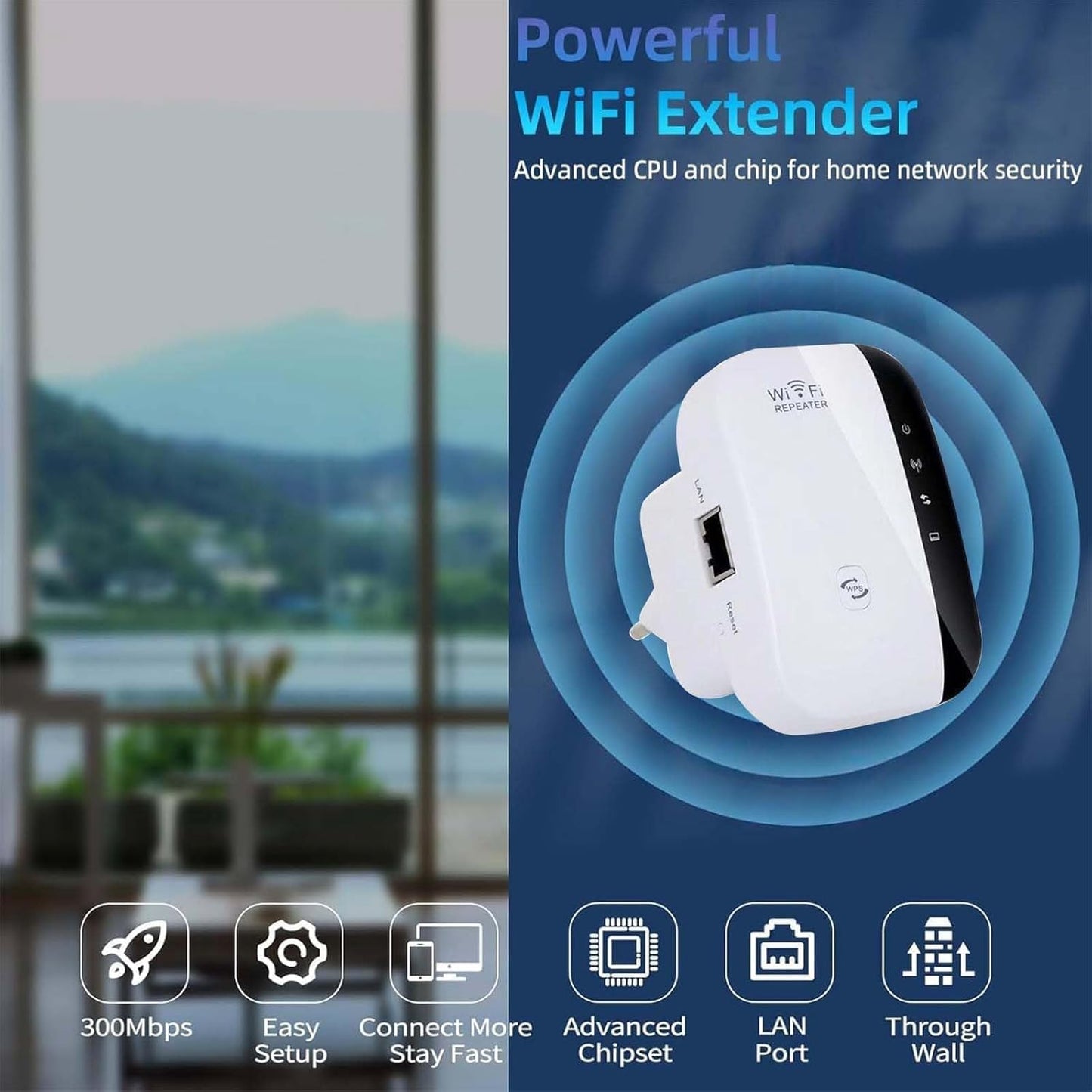 Wireless-N 300Mbps WiFi Range Extender & Signal Booster – Model WR02