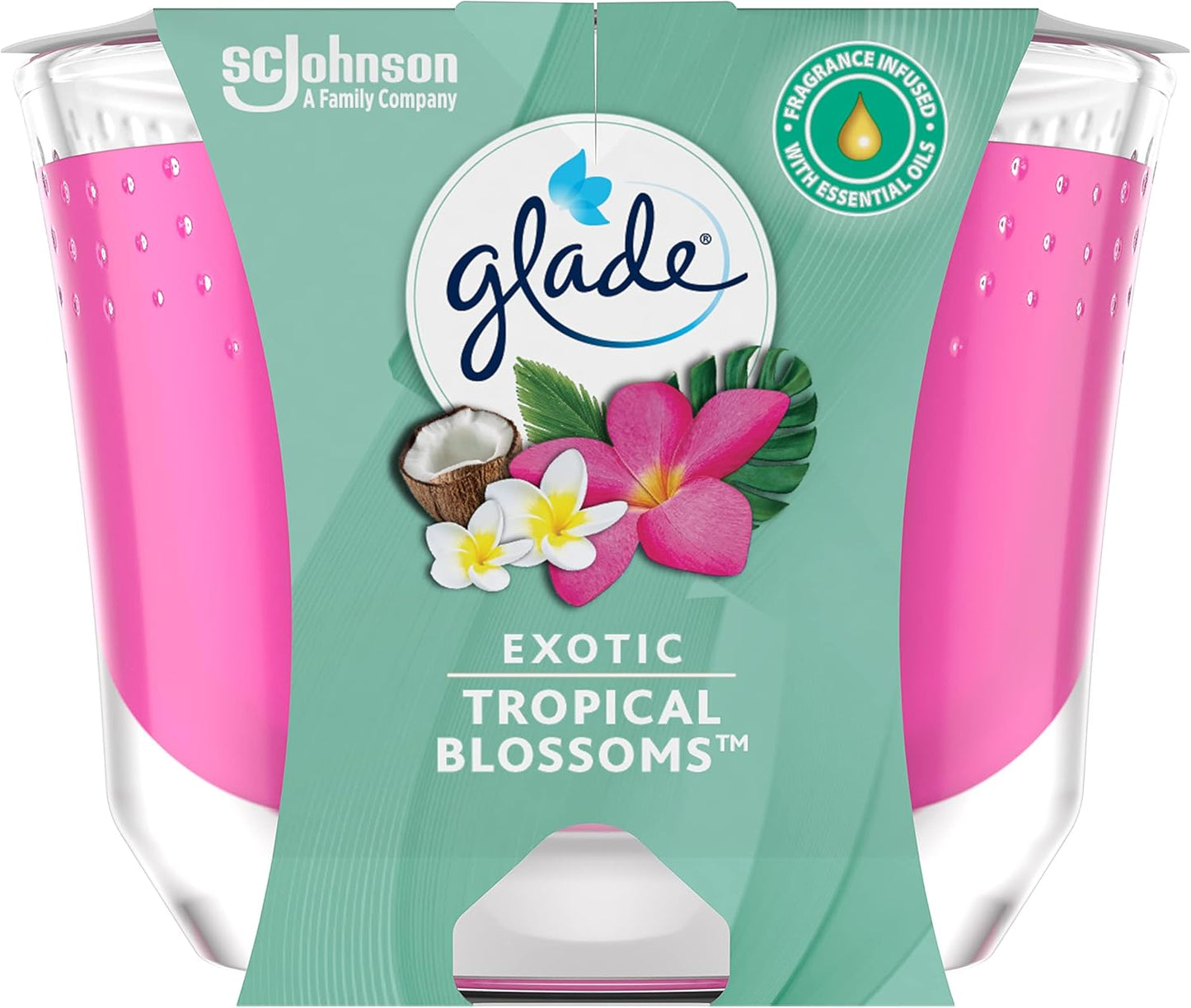 Glade Exotic Tropical Blossoms Long Lasting Jar Candle