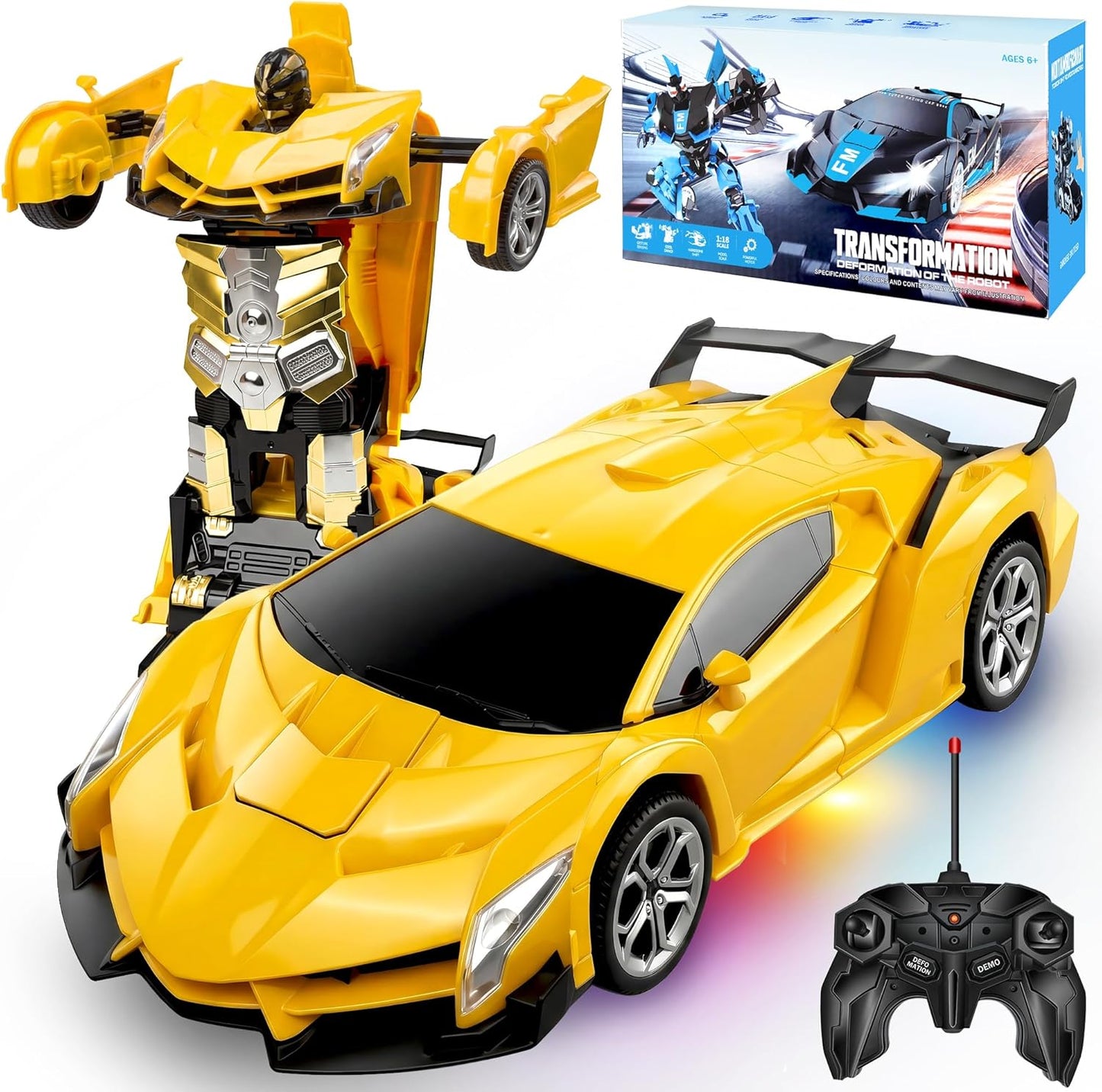 Remote Control Car, RC Car Transforming Robot for Kids