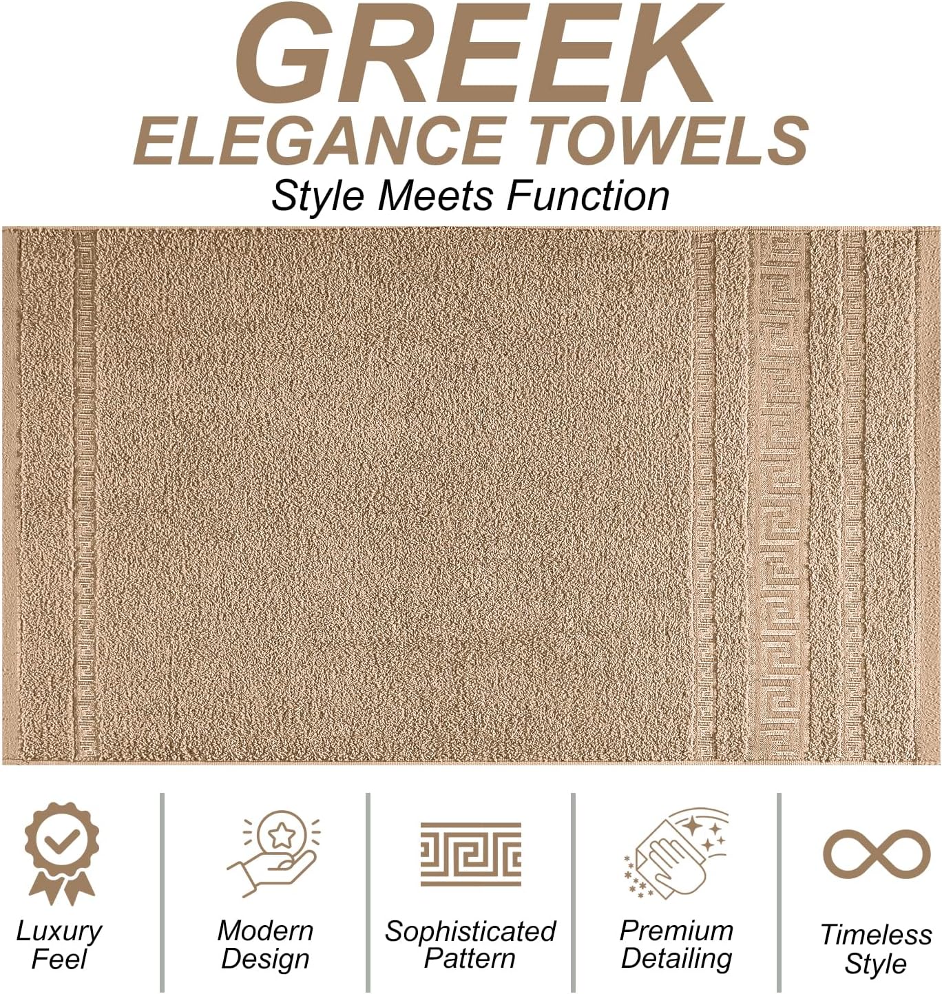 Greek Bath Sheet - Pack Of 3 100% Egyptian Cotton Towels Bath Sheets - Extra Large Soft Highly Absorbent Quick Dry Towel (90x150 cm) - 550 GSM Towels For Bathroom