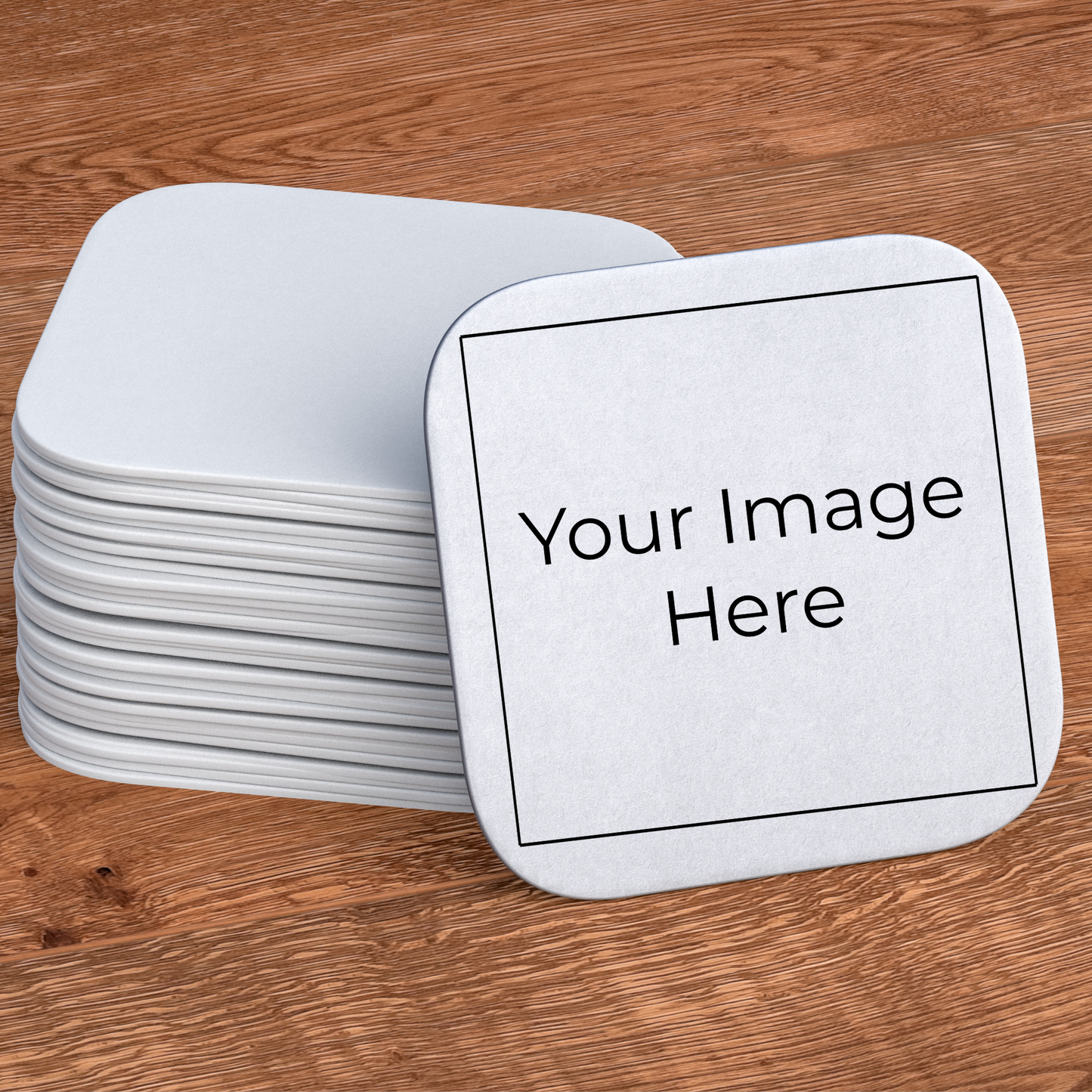 Personalised Premium Set of 2 Coasters. Customised with Any Text, Image or Logo (C1001)