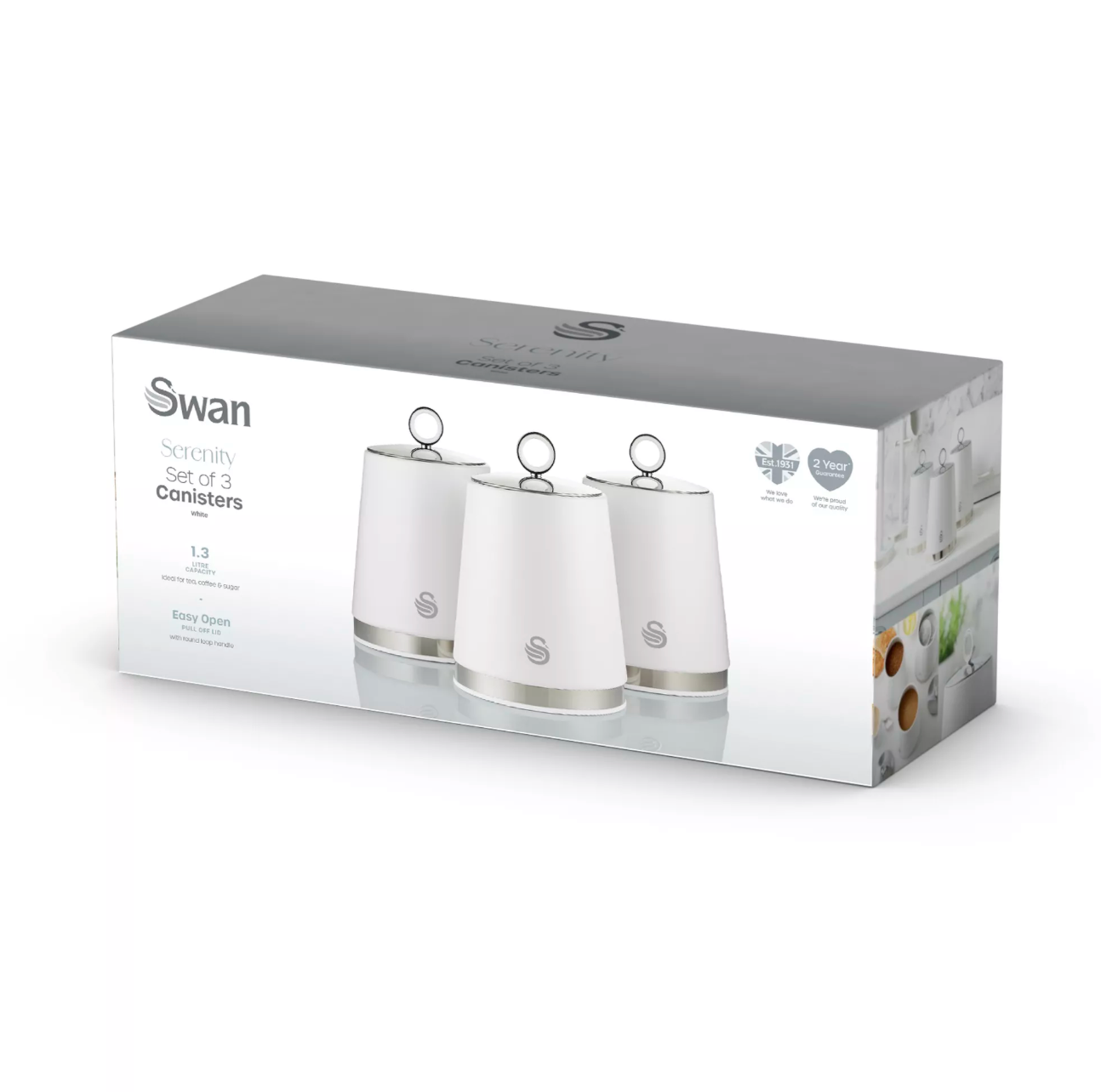 Swan Serenity Set of 3 Canisters