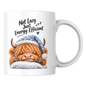 Funny Mug Sleeping Highland Cow "Not Lazy Just Energy Efficient" Ceramic Coffee Mug - Relatable Sarcastic Farm Animal Nightcap Tea Cup Gift | Available in Multicolours | Fast Dispatch by UK Seller (M1223)