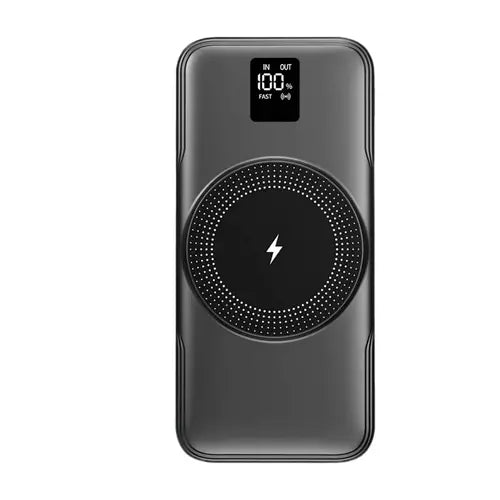 10000mAh Magnetic Wireless Power Bank | 20W PD Fast Charging with Built-In Cables & LED Display