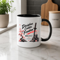 Inspirational Japanese Katana Mug "Discipline Creates Freedom" Cherry Blossom 325ml Ceramic Coffee Mug – Samurai Sword Tea Cup with Kanji Rock Graphic Gift | Available in Multicolours | Fast Dispatch by UK Seller (M3042)