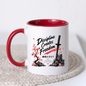 Inspirational Japanese Katana Mug "Discipline Creates Freedom" Cherry Blossom 325ml Ceramic Coffee Mug – Samurai Sword Tea Cup with Kanji Rock Graphic Gift | Available in Multicolours | Fast Dispatch by UK Seller (M3042)