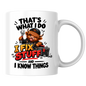 Mechanic Highland Cow Mug "That's What I Do I Fix Stuff" That's What I Do I Fix Stuff And I Know Things 325ml Ceramic Coffee Mug – Cute Handy Highland Cow with Wrench & Toolbox | Funny DIY Handyman Gift | Fast Dispatch by UK Seller (M3456)