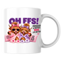 Prosecco Besties Highland Cows Mug "OH FFS! Prosecco & Besties Make Life Better" Oh Ffs! Prosecco & Besties 325ml Ceramic Coffee Mug – Cute Highland Cows in Bathrobes with Wine Glasses & Pillows | Funny Bestie Gift | Fast Dispatch by UK Seller (M3368)