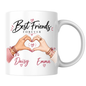 Personalized Mug "Best Friends Forever" Pinky Promise Ceramic Coffee Mug Custom Names Bestie Friendship Gift Cup 350ml | Fast Dispatch by UK Seller (M1052)