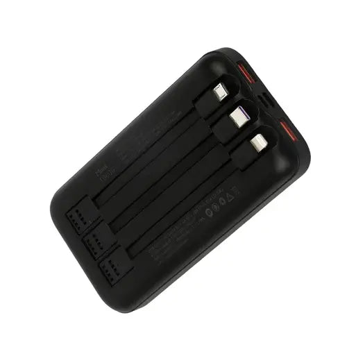 10000mAh Magnetic Wireless Power Bank | 20W PD Fast Charging with Built-In Cables & LED Display
