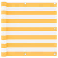 Balcony Screen White and Yellow 90x300 cm Oxford Fabric