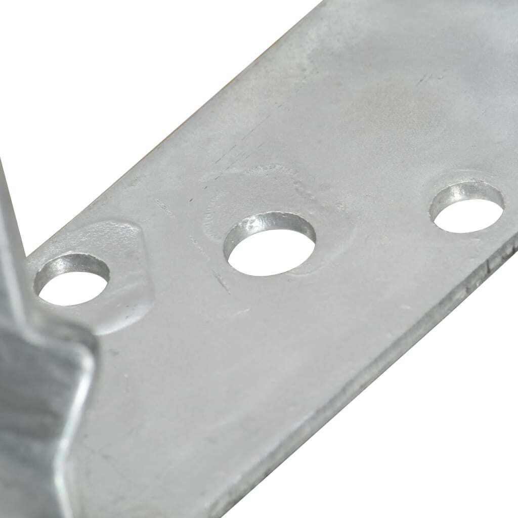 Fence Anchors 6 pcs Silver 12x6x15 cm Galvanised Steel