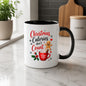 Festive Mug "Christmas Calories don't Count" Gingerbread & Hot Chocolate 325ml Ceramic Coffee Mug – Sweet Winter Holiday Tea Cup with Whipped Cream Holiday Treats | Available in Multicolours | Fast Dispatch by UK Seller (M1267)
