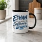 Personalized Name Mug "Ethan My Life Needs A Software Update" Ethan My Life Needs A Software Update 325ml Ceramic Coffee Mug – Custom Name Typography Slogan with Progress Loading Bar Graphic | Funny Tech Gift | Fast Dispatch by UK Seller (M3425)