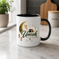 Personalised Umrah Mubarak Mug 325ml Ceramic Coffee Tea Cup – Custom Name, Green & Gold Crescent Moon, Lanterns & Kaaba Religious Pilgrimage Gift for Family, Friends, Hajj Celebration – Fast Dispatch by UK Seller (M3485)