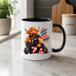 Gym Mug "Lift Eat Chill Repeat Highland Cow" Lift Eat Chill Repeat 325ml Ceramic Coffee Mug – Muscular Highland Cow in Sleeveless Hoodie & Headphones Holding Shaker Cup Gym Fitness Gift | Available in Multicolours | Fast Dispatch by UK Seller (M3272)