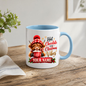 Personalised Christmas Mug "Hot Chocolate And Christmas Vibes" 325ml Ceramic Coffee Tea Cup – Winter Highland Cow, Hot Cocoa, Custom Name & Festive Slogan Novelty Gift for Bestie, Women, Holiday – Fast Dispatch by UK Seller (M3516)