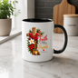 Religious Christmas Mug "Faith Makes All Things Possible" Faith Makes All Things Possible 325ml Ceramic Coffee Mug – Christian Holiday Scripture Mug with Matthew 19:26, Cross, Lantern & Poinsettia | Religious Gift | Fast Dispatch by UK Seller (M3352)