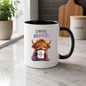 Cozy Highland Cow Mug "Current Mood: Just Chilling" Graphic 325ml Ceramic Coffee Cup Peaceful Highland Cow in Purple Hoodie Novelty Tea Cup | Relaxing Morning Gift for Her & Friends | Available in Multicolours | Fast Dispatch by UK Seller (M3135)