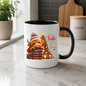 Christmas Mug "Let Your Faith Be Bigger Than Your Fears Highland Cow" 325ml Ceramic Coffee Mug – Highland Cow Mug With Books Christmas Tree Lantern Christian Holiday Gift | Available in Multicolours | Fast Dispatch by UK Seller (M3306)