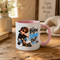 Skater Mug "Born To Stand Out" 325ml Ceramic Coffee Tea Cup – Cool Boy Graphic, Sunglasses, Skateboard & Slogan Novelty Gift for Teens, Bestie, Birthday – Fast Dispatch by UK Seller (M3498)