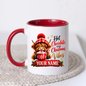 Personalised Christmas Mug "Hot Chocolate And Christmas Vibes" 325ml Ceramic Coffee Tea Cup – Winter Highland Cow, Hot Cocoa, Custom Name & Festive Slogan Novelty Gift for Bestie, Women, Holiday – Fast Dispatch by UK Seller (M3516)