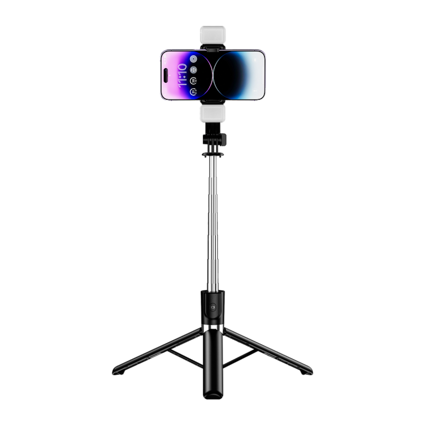 Compact Mini Live Broadcast Tripod & Extendable Selfie-Stick with Dual Fill Lights