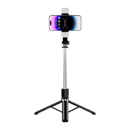 Compact Mini Live Broadcast Tripod & Extendable Selfie-Stick with Dual Fill Lights