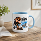 Skater Mug "Born To Stand Out" 325ml Ceramic Coffee Tea Cup – Cool Boy Graphic, Sunglasses, Skateboard & Slogan Novelty Gift for Teens, Bestie, Birthday – Fast Dispatch by UK Seller (M3498)
