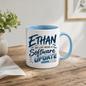 Personalized Name Mug "Ethan My Life Needs A Software Update" Ethan My Life Needs A Software Update 325ml Ceramic Coffee Mug – Custom Name Typography Slogan with Progress Loading Bar Graphic | Funny Tech Gift | Fast Dispatch by UK Seller (M3425)