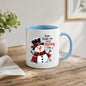 Heartwarming Mug "Some People Are Worth Melting For" Snowman 325ml Ceramic Coffee Mug Cute Winter Holiday Tea Cup with Red Plaid Scarf & Quote Gift | Available in Multicolours | Fast Dispatch by UK Seller (M1246)