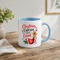 Festive Mug "Christmas Calories don't Count" Gingerbread & Hot Chocolate 325ml Ceramic Coffee Mug – Sweet Winter Holiday Tea Cup with Whipped Cream Holiday Treats | Available in Multicolours | Fast Dispatch by UK Seller (M1267)