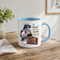 Travel Mug "Travel Explore Create Repeat Cool Pigeon" 325ml Ceramic Coffee Mug – Cool Traveller Pigeon Camera Bucket Hat Union Jack Suitcase Sneakers Gift For Tourists Photographers | Available in Multicolours | Fast Dispatch by UK Seller (M3235)