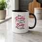 Sassy Typography Mug "Too Pretty to care Too Busy to explain" Pink Hearts 325ml Ceramic Coffee Mug – Aesthetic Girl Boss Tea Cup & Funny Slogan Graphic Gift | Available in Multicolours | Fast Dispatch by UK Seller (M3053)