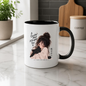 Inspirational Anime Girl & Black Cat Mug "A Quieter Mind A Brighter You" 325ml Ceramic Coffee Mug – Aesthetic Mindful Tea Cup with Japanese Kanji Graphic Gift | Available in Multicolours | Fast Dispatch by UK Seller (M3045)