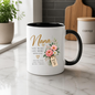 Family Mug "Nana YOU MAKE LIFE MORE SPECIAL" Floral 325ml Ceramic Coffee Mug Sweet Grandma Tea Cup with Pink Peonies Bouquet & Gift Tag Graphic Gift | Available in Multicolours | Fast Dispatch by UK Seller (M3019)
