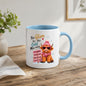 Sassy Mug "Too Glam for this Cold Moo-rning" Highland Cow 325ml Ceramic Coffee Mug Cute Winter Tea Cup with Heart Sunglasses, Pink Beanie & Motivational Sign Gift | Available in Multicolours | Fast Dispatch by UK Seller (M1297)