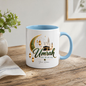 Personalised Umrah Mubarak Mug 325ml Ceramic Coffee Tea Cup – Custom Name, Green & Gold Crescent Moon, Lanterns & Kaaba Religious Pilgrimage Gift for Family, Friends, Hajj Celebration – Fast Dispatch by UK Seller (M3485)