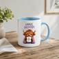 Cozy Highland Cow Mug "Current Mood: Just Chilling" Graphic 325ml Ceramic Coffee Cup Peaceful Highland Cow in Purple Hoodie Novelty Tea Cup | Relaxing Morning Gift for Her & Friends | Available in Multicolours | Fast Dispatch by UK Seller (M3135)