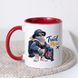 Travel Mug "Travel More Cool Pigeon" 325ml Ceramic Coffee Mug – Cool Traveller Pigeon with Camera, Bucket Hat, Denim Jacket & Union Jack Suitcase Gift For Photographers Globe Trotters | Available in Multicolours | Fast Dispatch by UK Seller (M3241)