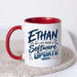 Personalized Name Mug "Ethan My Life Needs A Software Update" Ethan My Life Needs A Software Update 325ml Ceramic Coffee Mug – Custom Name Typography Slogan with Progress Loading Bar Graphic | Funny Tech Gift | Fast Dispatch by UK Seller (M3425)