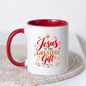 Christmas Mug "Jesus Is The Greatest Gift John 3 16" 325ml Ceramic Coffee Mug – Christian Christmas Bible Verse Mug With Gold Star Snowflakes Religious Holiday Gift | Available in Multicolours | Fast Dispatch by UK Seller (M3292)
