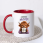 Cozy Highland Cow Mug "Current Mood: Just Chilling" Graphic 325ml Ceramic Coffee Cup Peaceful Highland Cow in Purple Hoodie Novelty Tea Cup | Relaxing Morning Gift for Her & Friends | Available in Multicolours | Fast Dispatch by UK Seller (M3135)