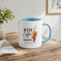 Relatable Mug "ICED Coffee & Anxiety but we move" Coquette Aesthetic 325ml Ceramic Coffee Mug Trendy Coffee Lover Tea Cup with Pink Bow & Straw Graphic Gift | Available in Multicolours | Fast Dispatch by UK Seller (M3007)
