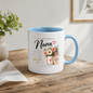 Family Mug "TO A WONDERFUL Nana KIND HEART WARM HUGS" Floral 325ml Ceramic Coffee Mug Sweet Grandma Tea Cup with Pink & White Daisies Flower Pot Graphic Gift | Available in Multicolours | Fast Dispatch by UK Seller (M3013)