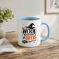 Halloween Mug "WITCH BETTER Have My Coffee" Funny Witch Hat 325ml Ceramic Coffee Mug – Novelty Autumn Tea Cup with Witch Broom & Orange Text Graphic Gift | Available in Multicolours | Fast Dispatch by UK Seller (M3069)
