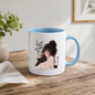 Inspirational Anime Girl & Black Cat Mug "A Quieter Mind A Brighter You" 325ml Ceramic Coffee Mug – Aesthetic Mindful Tea Cup with Japanese Kanji Graphic Gift | Available in Multicolours | Fast Dispatch by UK Seller (M3045)